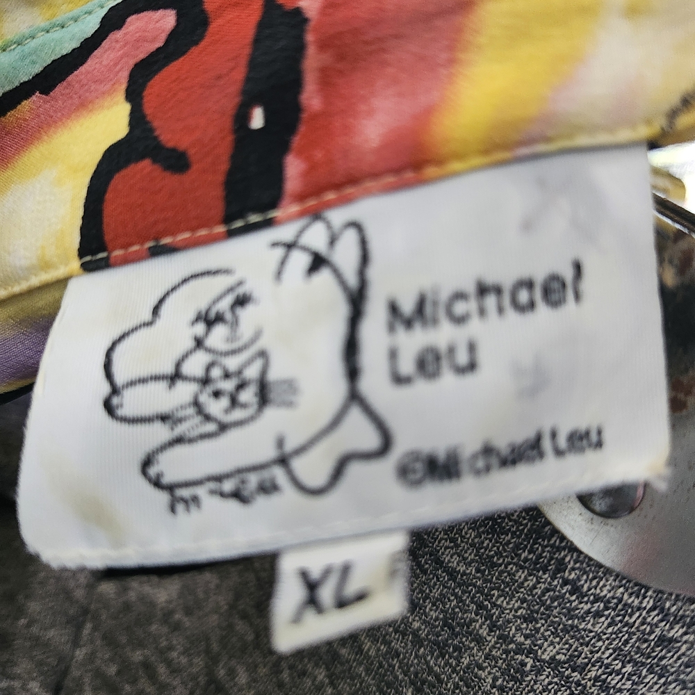 Michael Leu Vibrant Graphic Button Down Shirt - Picture 3 of 4